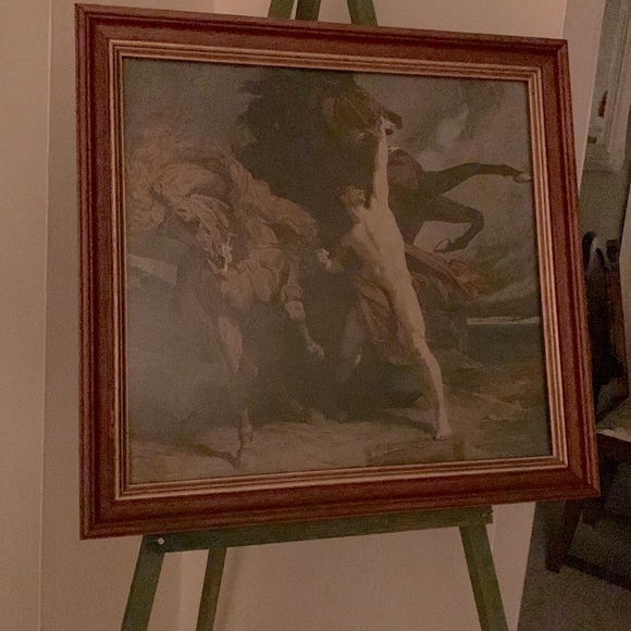 Framed “Automedon with the Horses of Achilles” - Picture 11 of 12